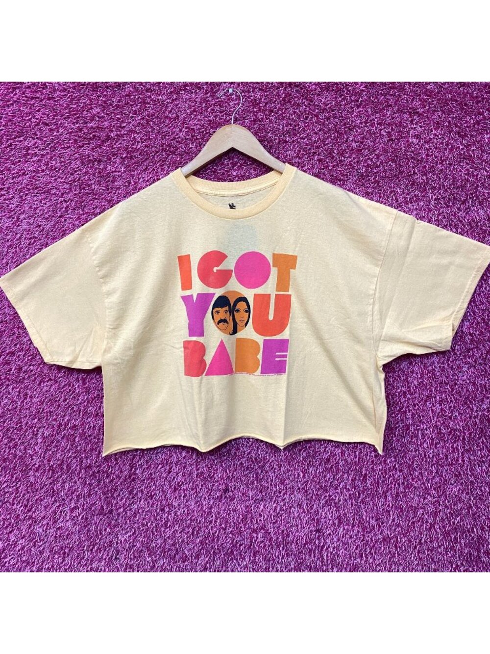Sonny and Cher I Got You Babe Crop top Size XL